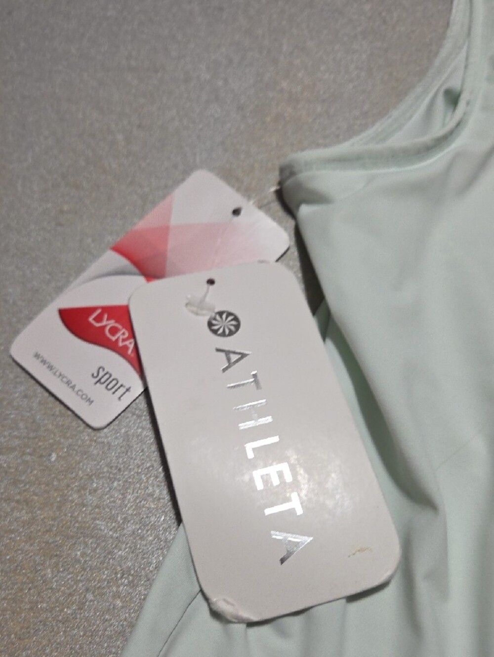 Athleta Pale Mint Double-Layer Crossover Back Tank - Picture 2 of 8